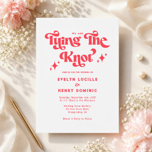 Invitación Nos estamos casando Boda Roja y Blanca
