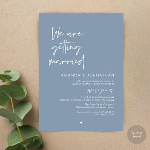 Invitación Nos estamos casando, Celebración de Boda Moderna