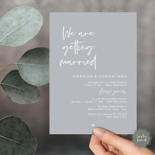 Invitación Nos estamos casando, Celebración de Boda Moderna
