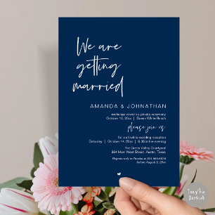 Invitación Nos estamos casando, Celebración de Boda Moderna