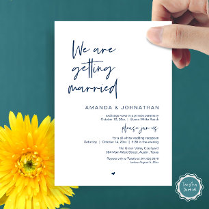 Invitación Nos estamos casando, Celebración de Boda Moderna