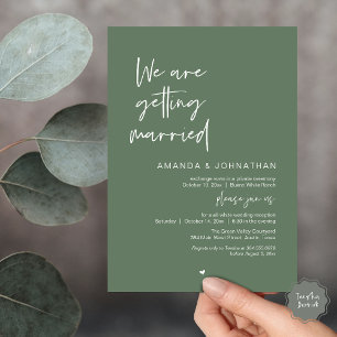 Invitación Nos estamos casando, Celebración de Boda Moderna