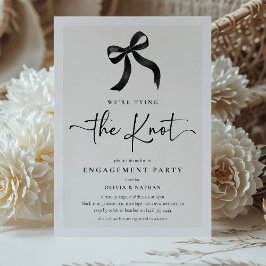 Invitación Nos estamos casando Fiesta de compromiso con lazo