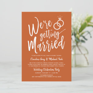 Invitación Nos estamos casando Terracota después de la boda