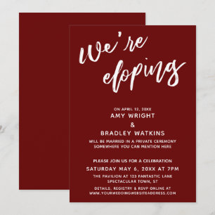 Invitación Nos estamos escapando Fuente de escritura a mano s