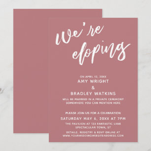 Invitación Nos estamos escapando Simple escritura a mano de c