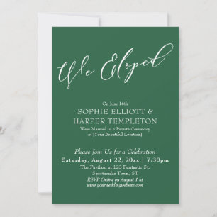 Invitación Nos Fugamos, Elegante Celebración Simple de Hoja V