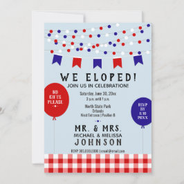 Invitación ¡Nos Fugamos! Fiesta de Picnic Barbacoa de Boda