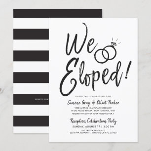 Invitación Nos Fugamos   Fiesta Después de la Boda