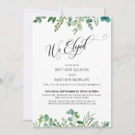 Invitación Nos Fugamos Tipografía Elegante Vegetación de Euca