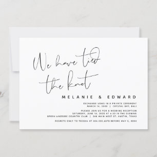 Invitación Nos hemos casado, Elopement de boda moderna