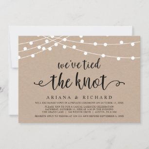 Invitación Nos hemos casado, Fiesta de Elopamiento Nupcial