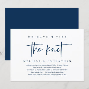 Invitación Nos hemos casado, Fiesta de Elopement de Boda