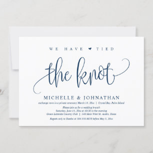 Invitación Nos hemos casado, Fiesta de Elopement de Boda