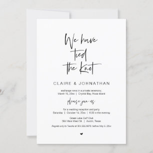 Invitación Nos hemos casado, Negro, Huida de Boda