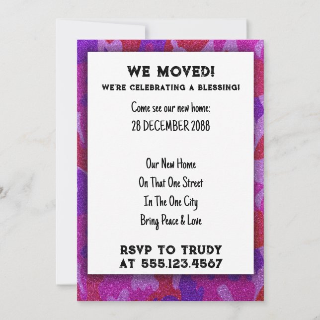 Invitación Nos hemos mudado a casa bendiciendo al nuevo Fiest (Anverso)