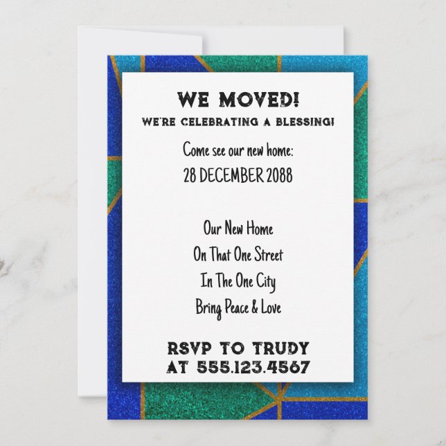 Invitación Nos hemos mudado a casa bendiciendo al nuevo Fiest (Anverso)