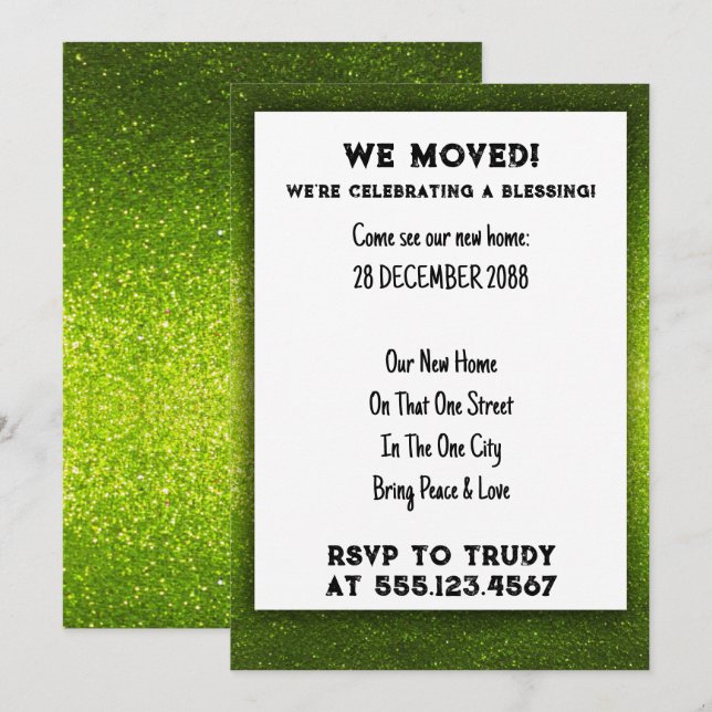 Invitación Nos hemos mudado a casa bendiciendo al nuevo Fiest (Anverso / Reverso)