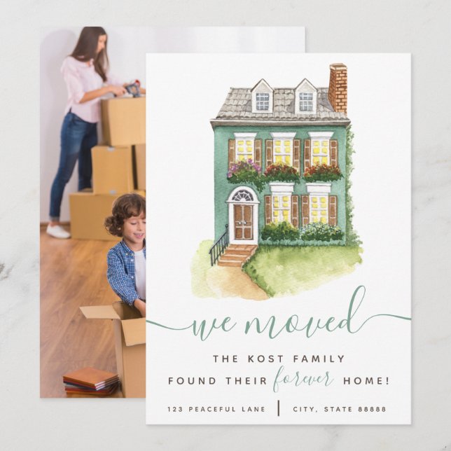 Invitación Nos Mudamos Encontrando Nuestras Siempre Cartas De (Anverso / Reverso)