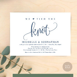 Invitación Nos unimos, Celebración de Boda Intima