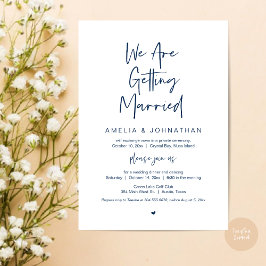 Invitación Nos vamos a casar, bailando la cena de Elopement