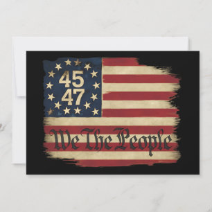 Invitación Nosotros, el pueblo Trump 45 47 Bandera de época c