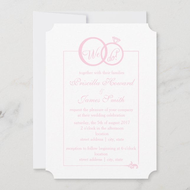 Invitación Nosotros hacemos Boda (Anverso)