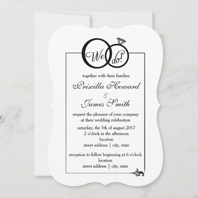 Invitación Nosotros hacemos Boda (Anverso)