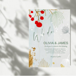 Invitación Nosotros hacemos boda de Navidad - Fiesta elegante