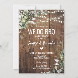 Invitación Nosotros hacemos ducha de pareja de barbacoa con p