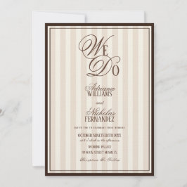Invitación Nosotros hacemos elegante expreso a rayas boda