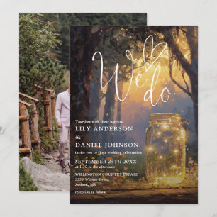 Invitación Nosotros Hacemos Enchanted Forest Mason Jar Foto B