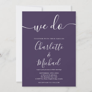Invitación Nosotros hacemos la escritura de la firma de boda
