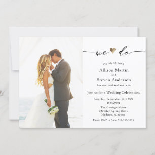 Invitación Nosotros hacemos la recepción de bodas