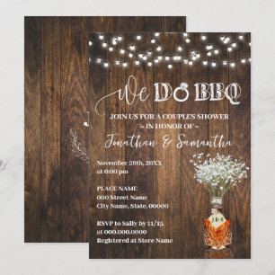 Invitación Nosotros hacemos Parrillada Ducha de Pareja Whisky