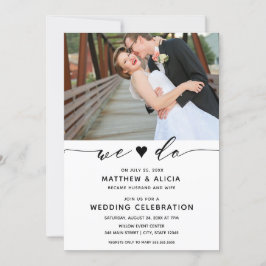 Invitación Nosotros hacemos recepción de boda