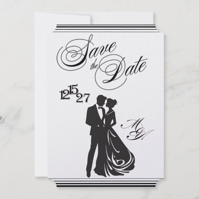 Invitación Nosotros hacemos Save the Date formales (Anverso)