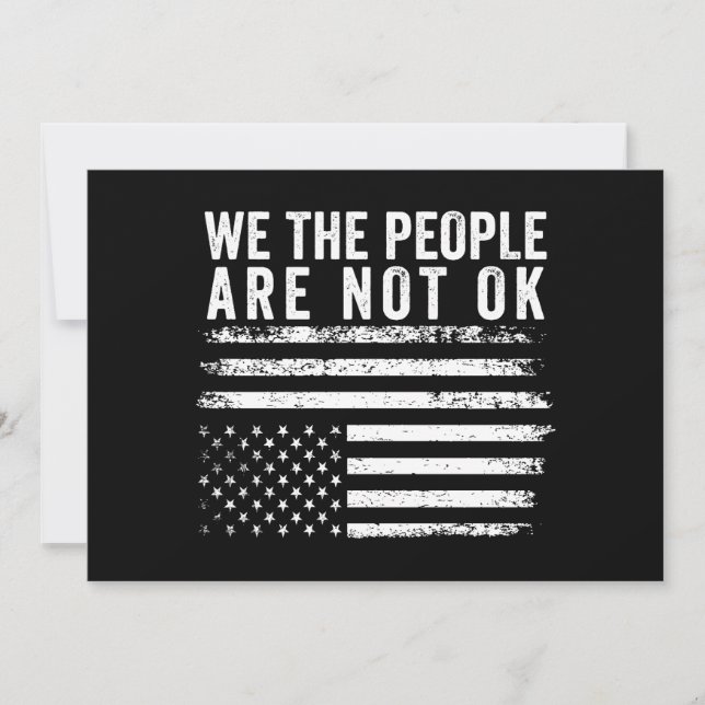 Invitación Nosotros La Gente No Estamos Bien Bandera American (Anverso)