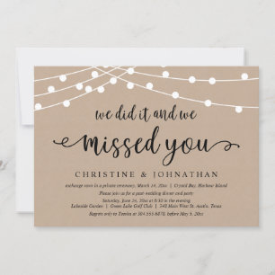 Invitación Nosotros lo hicimos y te extrañamos, Huida de Boda
