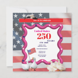 Invitación Nosotros Los Gansos Tontos Celebración Divertida 2