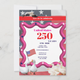 Invitación Nosotros Los Gansos Tontos Celebración Divertida 2