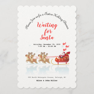 Invitación ¡Nosotros para Santa que espera Ho! ¡Ho! ¡Ho!