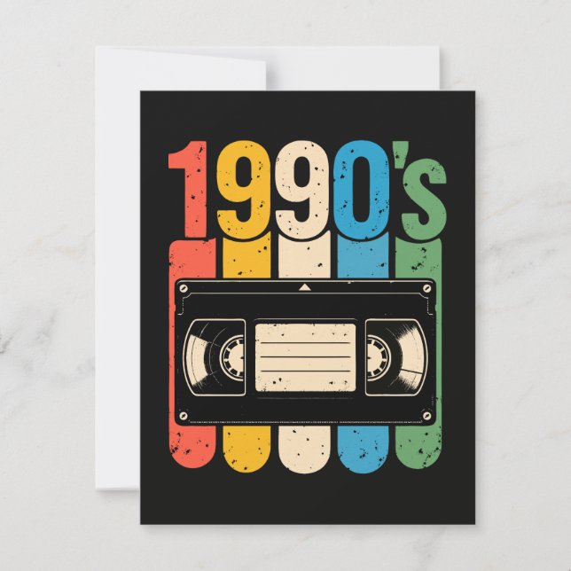 Invitación nostalgia retro de VHS de los 90 (Anverso)