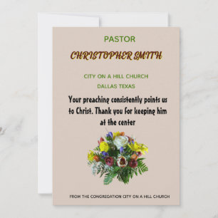Invitación Nota de Agradecimiento al Clero Centrada en Cristo