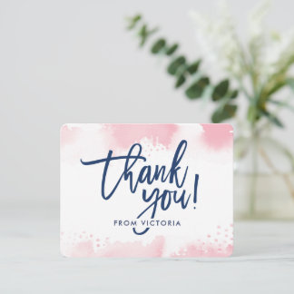 Invitación NOTA DE AGRADECIMIENTO con letra a mano en acuarel