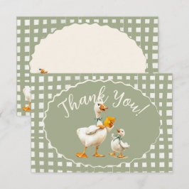 Invitación Nota de agradecimiento Gingham Silly Goose