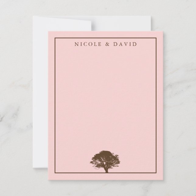 Invitación Nota de agradecimiento personalizada para pareja d (Anverso)