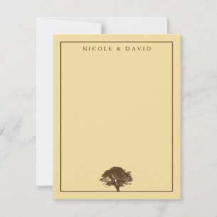 Invitación Nota de agradecimiento personalizada para pareja d
