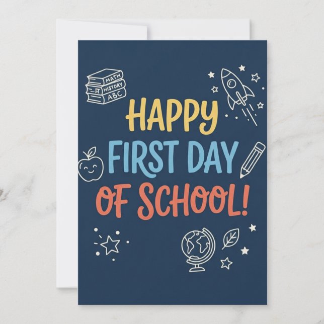 Invitación Nota de bienvenida del profesor el primer día de c (Anverso)