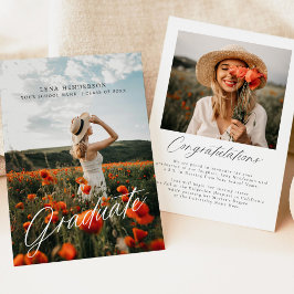 Invitación Nota de graduación de fotografía Minimalista moder